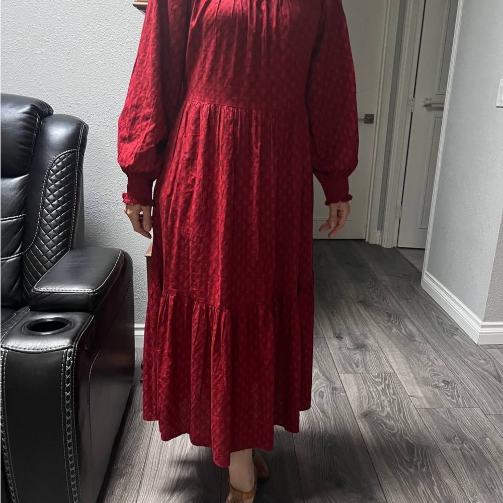 Universal Thread Red Long Sleeve Maxi Dress M